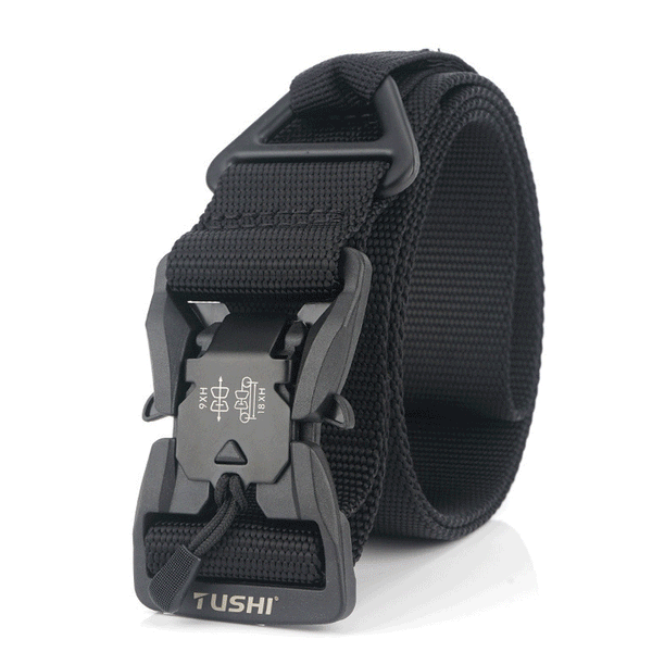 TUSHI MT3S 125cm Quick Release Magnetic Belt Nylon Adjustable Tactical Belt Punch Free Buckle Hunting Belt Portable Waistband