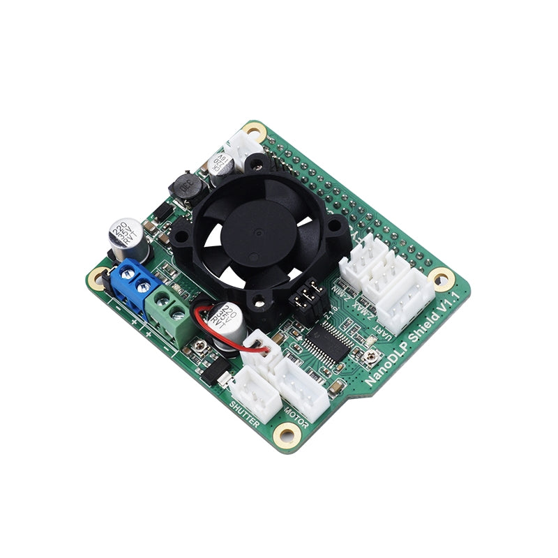 NanoDLP Shield V1.1 Expansion Board With DRV8825 Controled MOS For Raspberry Pi 3B