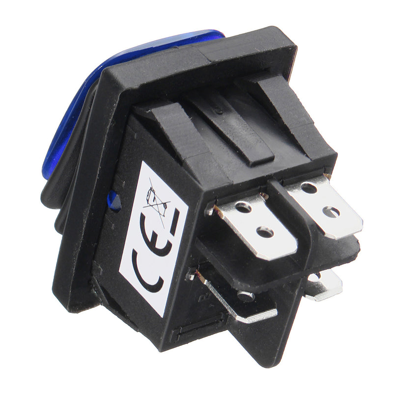 On-Off-On 4 Pin 12V LED Light Rocker Toggle Latching Switch Waterproof For Car Boat