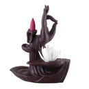 Hand Ceramic Backflow Waterfall Smoke Incense Burner Censer Holder Decor + Cones