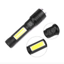 XANES 1295 T6 + COB 1000Lumens 5 Modes USB Rechargeable Telescopic Zoomable LED Flashlight