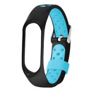 Bakeey Dual Color Metal Buckle Replacement Silicone Watch Band for Xiaomi Band 4&3 Smart Watch