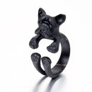 Cute Unisex Finger Ring Open Adjustable Dog Head Rings Fashion Hands Accessories for Women Men