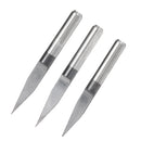 25 Degree 3.175mm Shank 0.1/0.2/0.3/0.4/0.5mm Flat Bottom PCB Engraving Bit CNC Tool