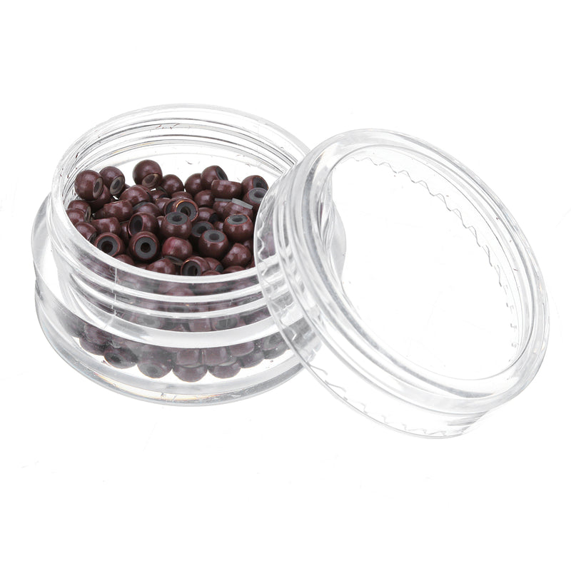 200Pcs Silicone Lined Nano Rings Beads 3.0mm Silicone Micro Bead For Nano Tip Hair Extensions