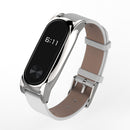 Mijobs Leather Bracelet Replacement for Xiaomi MiBand 2 Wrist Strap Smartband
