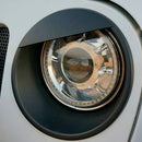 2Pcs Car Angry Bird Style Matte Black Headlight Cover Bezel Eyelids For 07-15 Jeep Wrangler JK