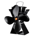 8.8 Inch Quiet 3/4 Blade EQ3-BK Stove Fan Fireplace Fire Heat Powered Saving Ecofan