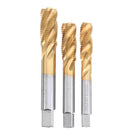 Drillpro M12-20 HSS Titanium Coated Screw Tap Metric Spiral Fluted Machine Screw Hand Tap