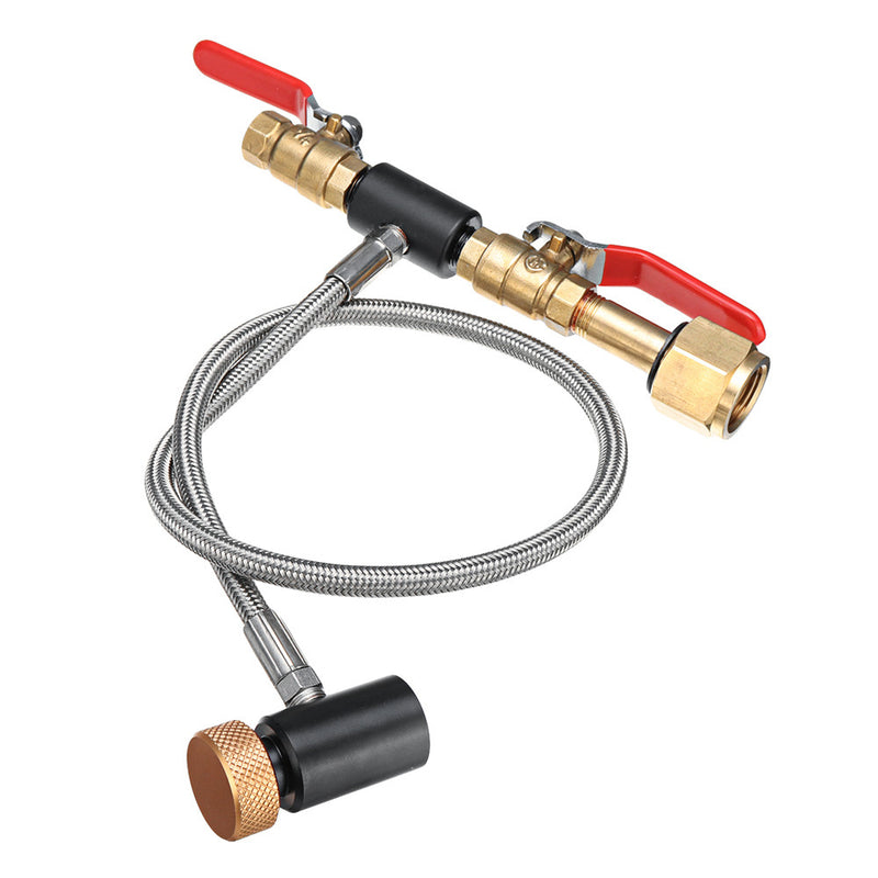 24 Inch CGA320 High Pressure Hose Switch Valve Lever CO2 Fill Station for Filling SodaStream Tank