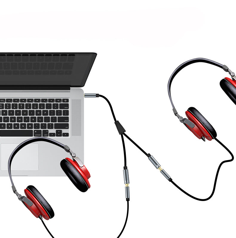 Headphone Splitter Audio Cable Male to 2 Female 3.5mm Audio Splitter Aux Cable Earphone Extension Cable for Mobile Phones