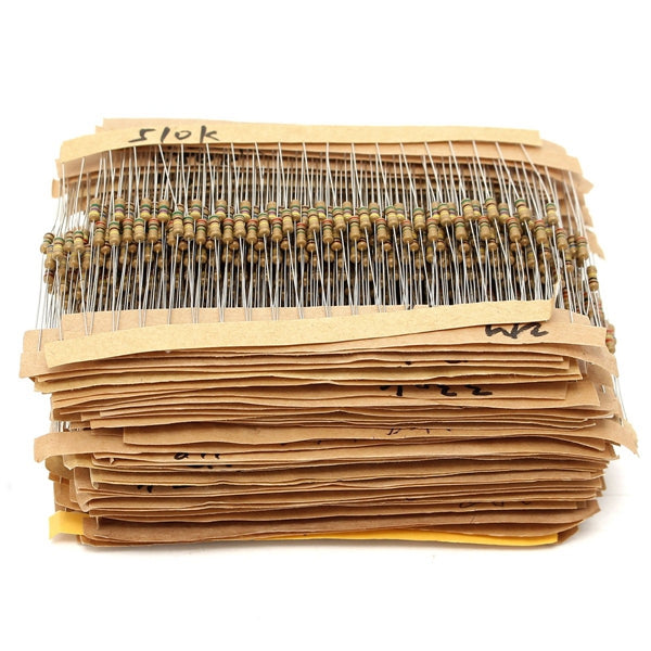 6000pcs 100 Value 1/4W Carbon Film Resistor KIT0155 Assortment Box Kit 60pcs Each Value