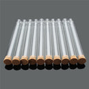 10Pcs Lab Glass Test Tube With Cork Stoppers Laboratory School Educational Supplies 3 Sizes