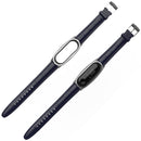 Mijobs Leather Watch Strap Replacement Watch Band for Xiaomi Mi band 3 Smart Watch