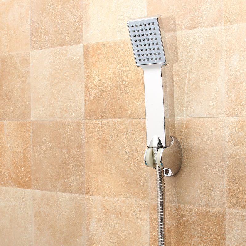 Square Hand Shower Head Hand-held Spray Mixer Set Head & Hose & Bracket Kits Bathroom