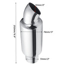 2 Inch Car Exhaust Muffler Resonator Stainless Steel Burnt Tip And Silencer