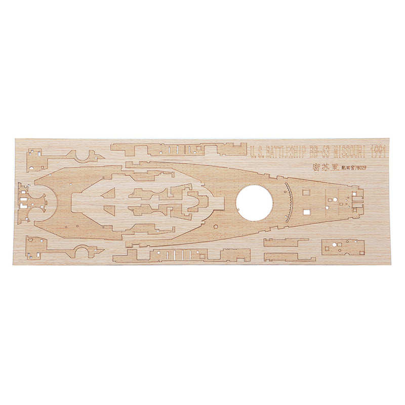 Wooden Deck With Anchor Chain For Tamiya 78029 1:350 USS Battleship BB-63 Model