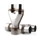 Car Modification Universal 304 Stainless Steel Y-tube Three-way Exhaust Muffler Adapter Connector