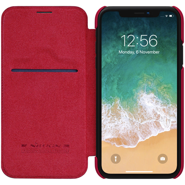 Nillkin Protective Case For iPhone XR 6.1" PU Leather Card Slot Flip Cover