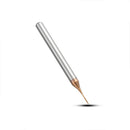 Drillpro 0.5/0.6mm 2 Flutes 50mm Long Neck End Mill HRC60 CNC Deep Groove Cutter Milling Cutter Router Bit