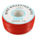5pcs Red 0.55mm Circuit Board Single-Core Tinned Copper Wire Wrap Electronic Wire Jumper Cable