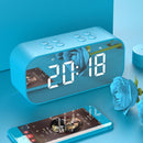 YUNDOM BT501 Wireless Bluetooth 5.0 Speaker Double Alarm Clock FM Radio HiFi Music Column Subwoofer Hands-free Call Mirror Screen Display