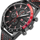 MINI FOCUS MF0029G Multifunction Male Wrist Watch Working Sub-dials Quartz Movement Watch
