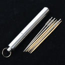 Aluminum Alloy Toothpick Case Fruit Check Box Sealed Waterproof Bin Mini Pill Bottle Metal Pill Box