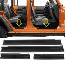 4Pcs Car Door Entry Sill Scuff Guards Door Edge Protector For Jeep Wrangler 2007-2017