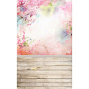 3x5ft Vinyl Retro Wood Wall Pink Sakura Photography Background Studio Photo Prop Backdrop