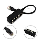 RJ45 Y Splitter Ethernet Cable Adapter 1 Male To 3 Female Port LAN Networking Cable