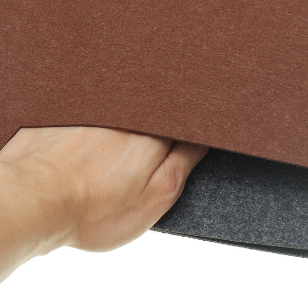 NGWX Super Large Simple Fashion 650x340mm Felt Computer Desk Pad-Brown/Dark Grey