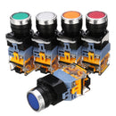 Excellway 22mm NO+NC Momentary Panel Mount DPST Control Push Button Switch AC220V