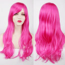 70CM Long Synthetic Costume Cosplay Wig High Temprature Fiber Hair Extensions For Women Dark Purple Hair