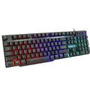 IMICE AK-600 104 Keys USB Wired Silicone Sutton Keyboard Three Color Backlit with 1.3m Cable Gaming Keyboard