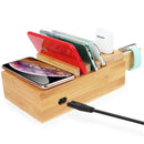 Bakeey Bamboo 5 USB Charge Station Apple Watch Airpods Wireless Charger Stand for iPhone 11 Pro XR X for Samsung Xiaomi Huawei