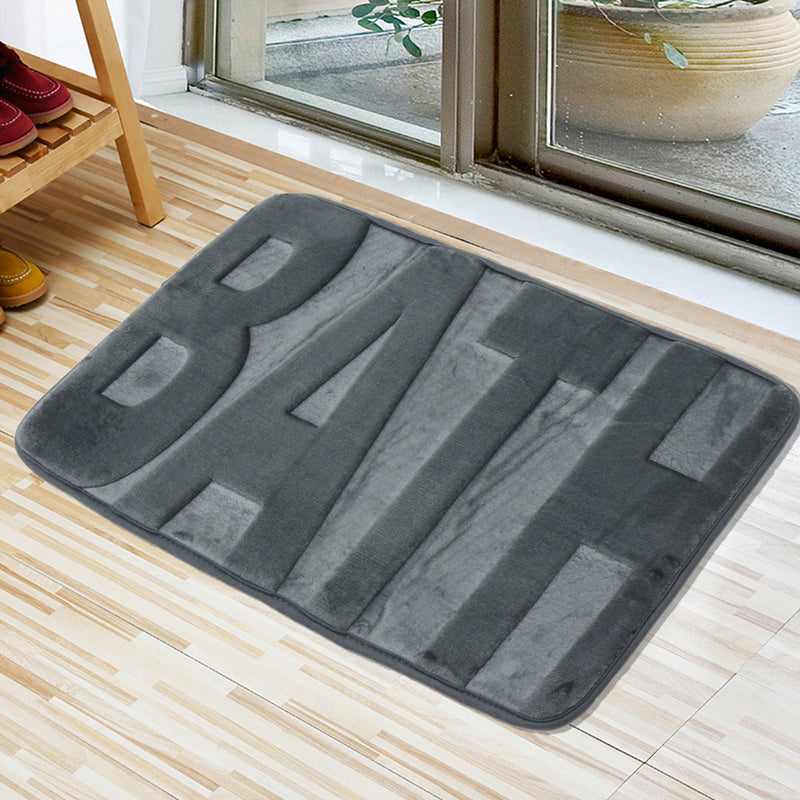 Coral Fleece Memory Foam Mats Bathroom Absorbent Non-slip Shower Rugs Carpet