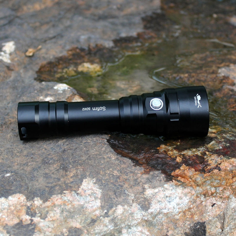 Sofirn SD02 Professional Diving Flashlight 18650 Powerful Dive Light XPL 1050lm LED Lamp Underwater Spotlight Flashlight