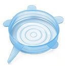 6PCS Silicone Microwave Freezer Fresh Covers Bowl Pan Stretch Spill Lid Stopper Cover Can Opener