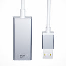 DM USB2.0 to RJ45 Network Ethernet Port Network Converter HUB 15cm 1000Mbps Network Connector CHB018 for Mac