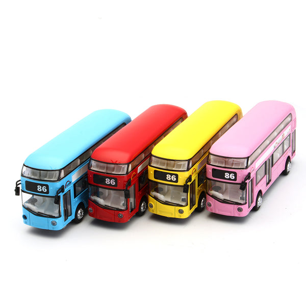 Double Decker Sightseeing Tour Bus 1:50 Model Kids Toys Car With Light