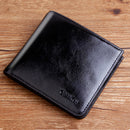 CarrKen Men's Vintage Two Fold Wallet PU Leather Credit ID Cards Holder Coin Purse