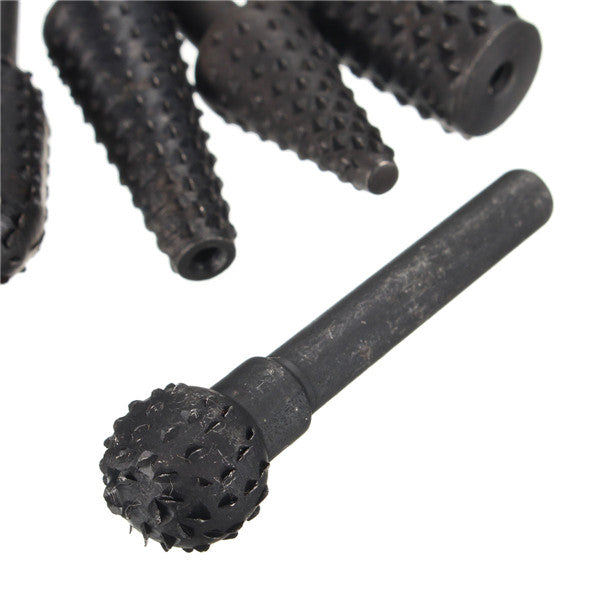 5pcs 1/4 Inch Shank HSS Rotary Burr Set Woodworking Tool