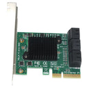SSU SA3006 PCI-E to 6 Port SATA 3.0 Controller Card Expansion Card Adapter Board with Heat Sink Expansion Adapter Board