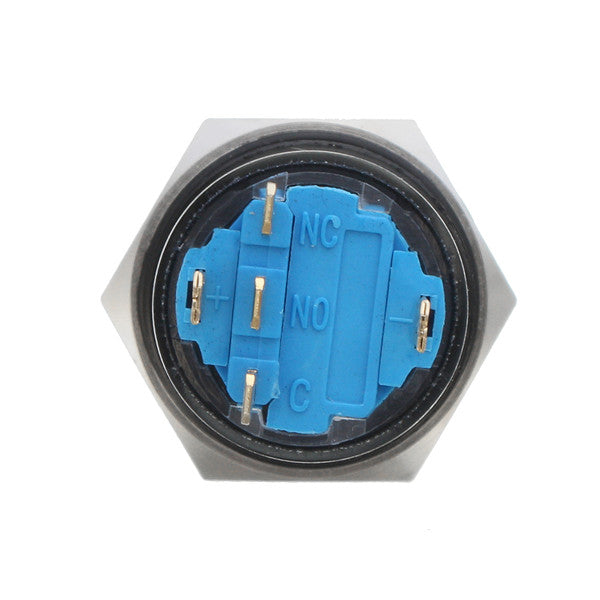 12V 5 Pin 19mm Led Metal Push Button Momentary Power Switch Waterproof Switch Black