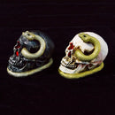 Halloween Skeleton Snake Skull Head Figurine Statue for Halloween Party Decorations