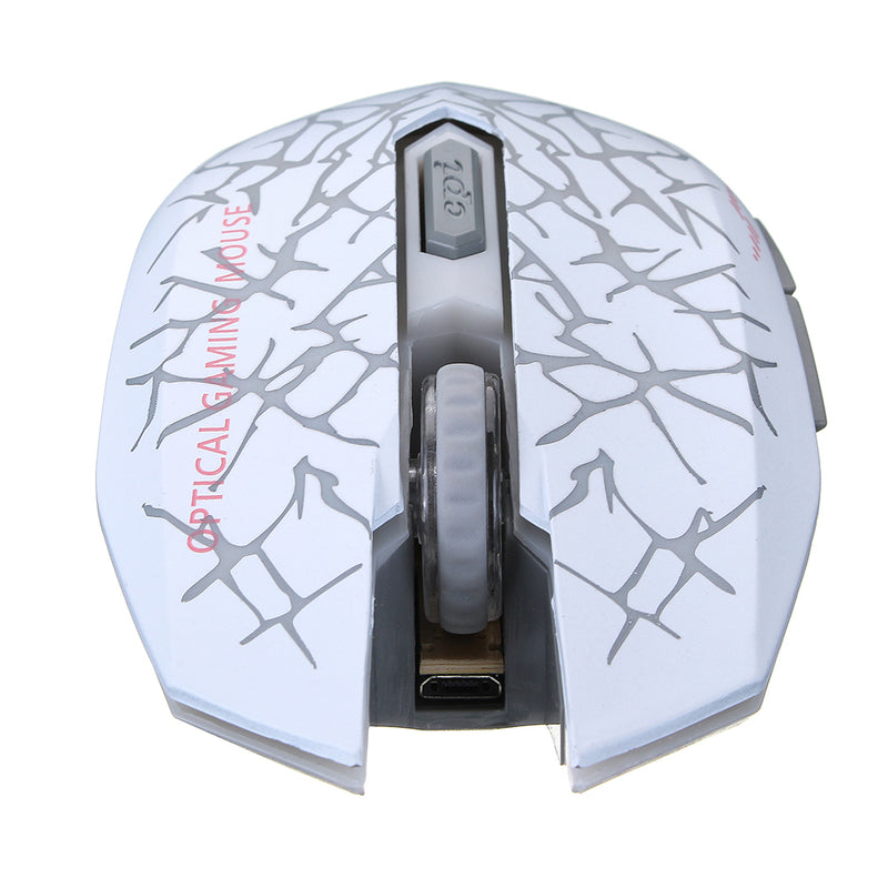 Azzor M6 2400dpi Rechargeable 2.4GHz Wireless Backlit Optical Mouse Silent Mouse