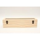 5 Compartments Plain Wooden Tea Box Bag Caddy Storage Display Container With Glass Lid