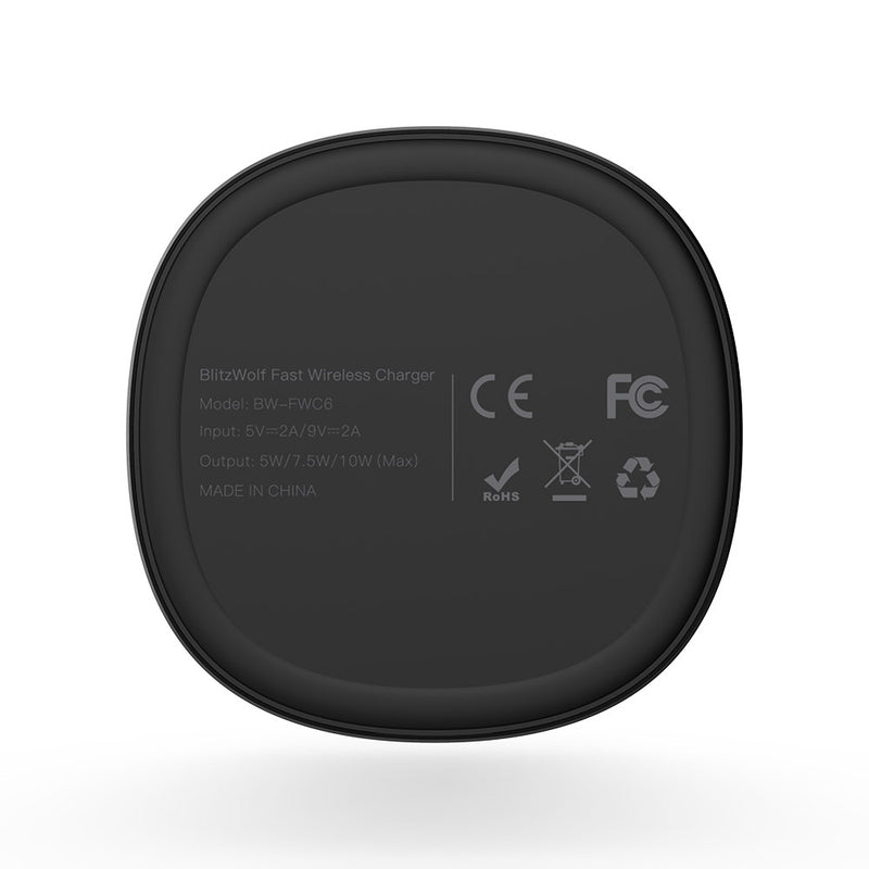 BlitzWolf BW-FWC6 10W 7.5W 5W Dual Coils Qi Wireless Fast Charger Stand Holder for iPhone 11 Pro XR X for Samsung S9 S10 for Xiaomi Huawei