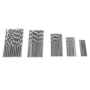 50pc Packs HSS High-speed 1/1.5/2/2.5/3mm Twist Drill Bit Steel Serratula Steel Wood